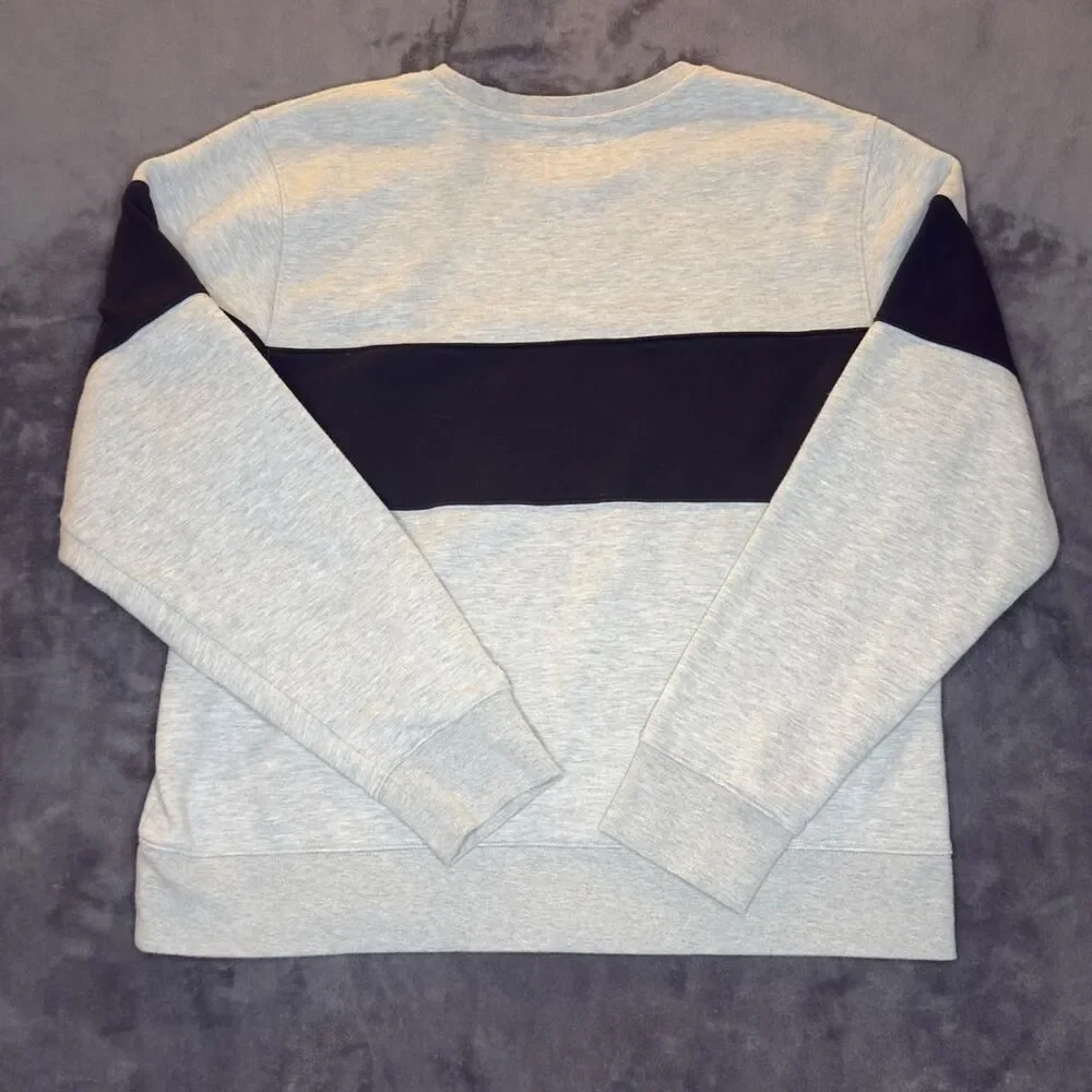 Champion XL Colorblock Crewneck Sweatshirt — Gray & Black